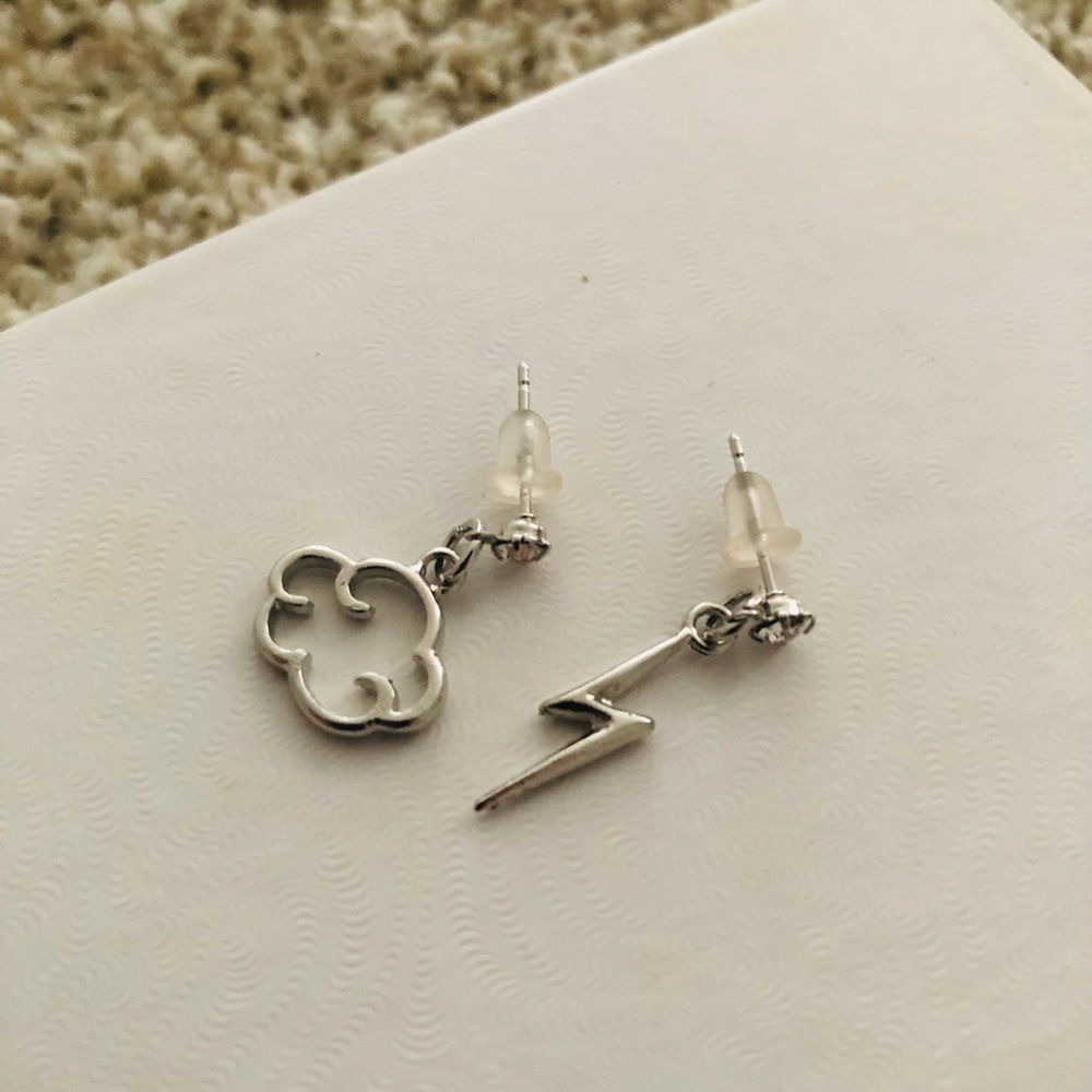 Cloud and Lightening Mix Match Earring